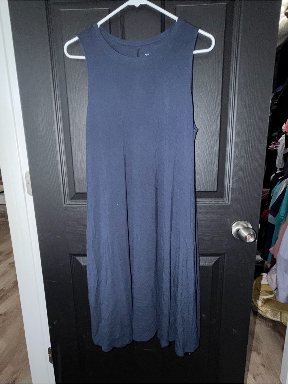 Time and Tru Navy Sleeveless Midi Dress